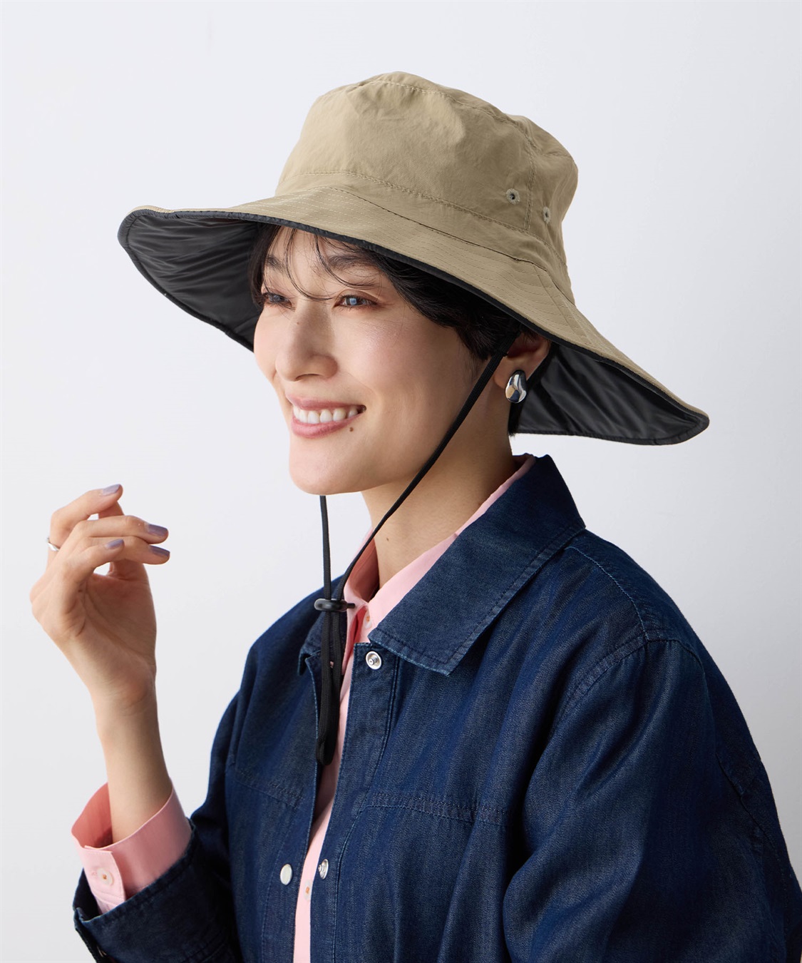 JOIN PARK 【Wpc.】UVカット接触冷感つば広サファリハット_main