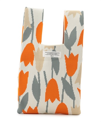 WPC.ニットトートバッグ(オレンジ-フリー)