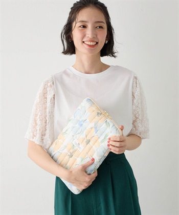 【Wpc.】キルティングPCケース(Mサイズ)【はっ水】(オレンジ-フリー)