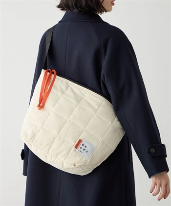 【Wpc.】ONDOOキルティングショルダーバッグ【はっ水】(オフホワイト-フリー)