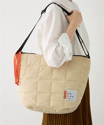 【Wpc.】ONDOOキルティングショルダーバッグ【はっ水】(ベージュ-フリー)