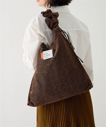 【Wpc.】ONDOOシャーリングドロストトートバッグ(ブラウン-フリー)