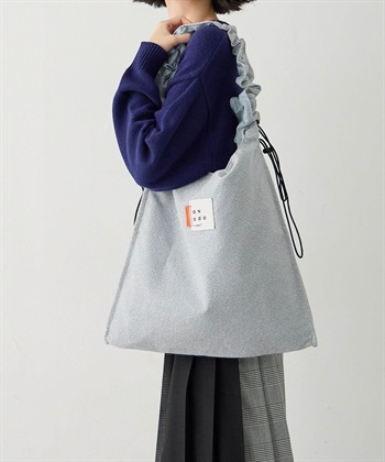 【Wpc.】ONDOOシャーリングドロストトートバッグ(シルバー-フリー)