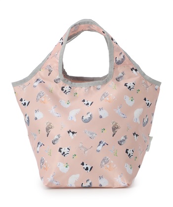 アニマル保冷保温コンパクトエコバック(ピンク-フリー)