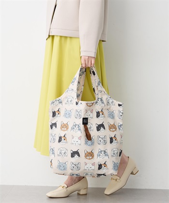 保冷保温効果ファスナー付きエコバック(アイボリー-フリー)