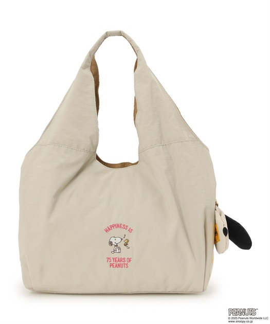 【スヌーピー】ポーチチャーム付きトートバック