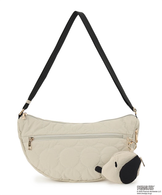 【スヌーピー】ボーチチャーム付きショルダーバッグ