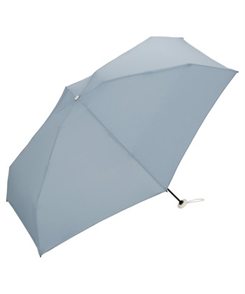 【Wpc.】ベビーアンブレラ ソリッド【折りたたみ傘 折り畳み傘 レ晴雨兼用 UVカット 撥水 手開き 親骨50cm コンパクト 軽量150g】(ブルークレー-フリー)