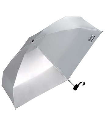 【Wpc.】折りたたみ日傘 IZA Type/Compact【完全遮光100% 完全UVカット率100％生地 晴雨兼用 折り畳み傘 ユニセックス】(シルバー-フリー)
