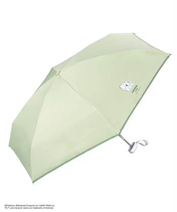 【Wpc.】日傘折りたたみ ポケモン 遮光冒険の始まり ミニ【完全遮光100％・完全UVカット率100％・軽量】(緑-フリー)