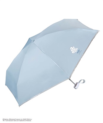 【Wpc.】日傘折りたたみ ポケモン 遮光冒険の始まり ミニ【完全遮光100％・完全UVカット率100％・軽量】(サックス-フリー)