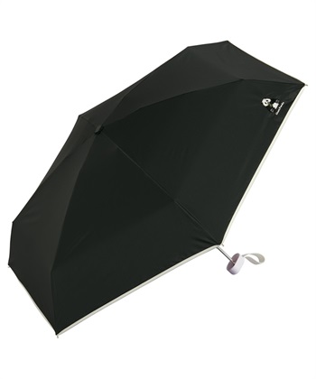 【Wpc.】遮光アニマル刺繍 mini【完全遮光100％＆完全UVカット100％生地 晴雨兼用 遮熱 撥水 UPF50+ 日焼け対策 紫外線対策 折り畳み 動物柄】(ブラック-フリー)