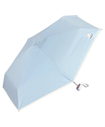 【Wpc.】遮光アニマル刺繍 mini【完全遮光100％＆完全UVカット100％生地 晴雨兼用 遮熱 撥水 UPF50+ 日焼け対策 紫外線対策 折り畳み 動物柄】(サックス-フリー)