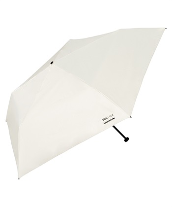 【Wpc.】日傘折りたたみ IZA(イーザ) Type: ULTRA LIGHT【遮光率100％ UVカット率100％ UPF50＋ 重さ約128g 収納時幅5㎝ ユニセックス 】(オフホワイト-フリー)