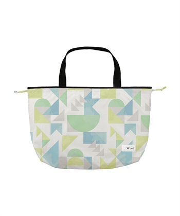 【Wpc.】パッカブルレインバッグカバー【撥水＆防水加工生地 大きい開け口 収納力バツグン エコバッグ トートバッグ サブバッグ コンパクト収納 折りたたみ】(ライトグリーン-フリー)