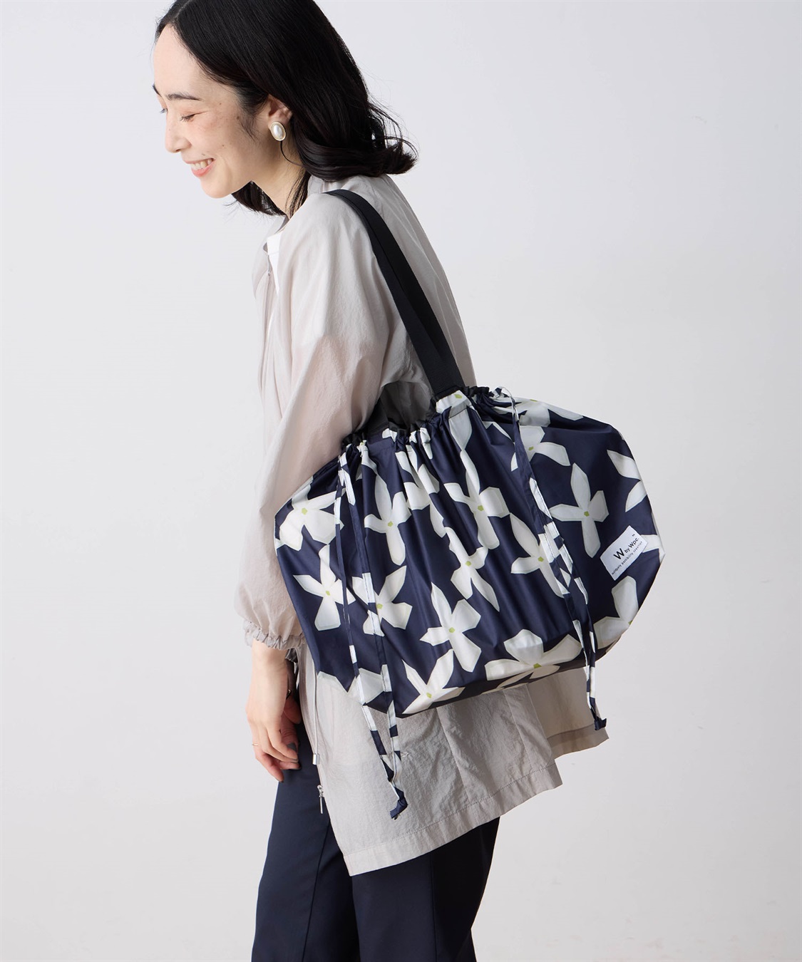 JOIN PARK 【Wpc.】パッカブルレインバッグカバー【撥水＆防水加工生地 大きい開け口 収納力バツグン エコバッグ トートバッグ サブバッグ コンパクト収納 折りたたみ】_variation_6