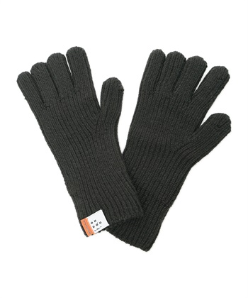 ONDOO【スマホ対応】ニット手袋(ブラック-フリー)