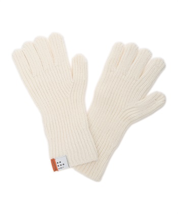 ONDOO【スマホ対応】ニット手袋(オフホワイト-フリー)