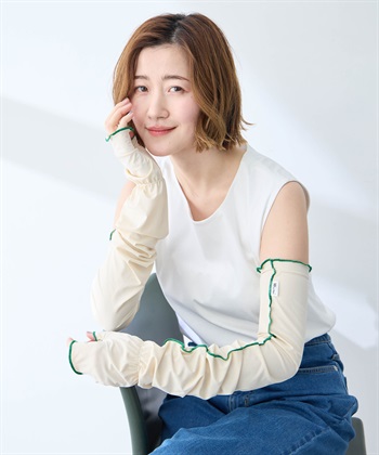 【Wpc.】UVカット接触冷感親指付きアームカバー(オフホワイト-フリー)