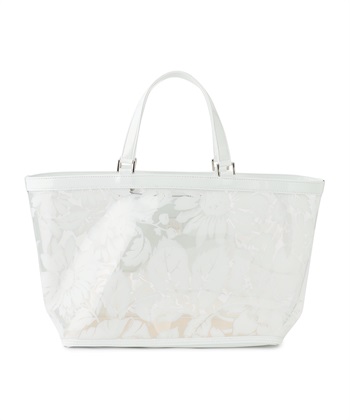フラワービニールバッグ(ホワイト-フリー)