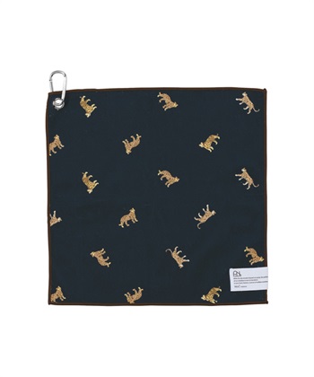 【Wpc.】カラビナ付きマルチくっつくろす【ハンカチ 吸水 マイクロファイバー 折りたたみ傘 ペットボトルホルダー】(ネイビー-フリー)