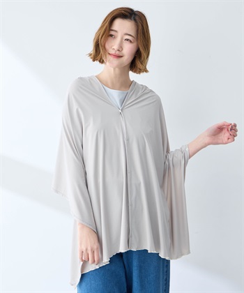 【Wpc.】UVカット接触冷感3wayショール(グレー-フリー)