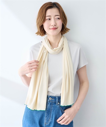【Wpc.】UVカット接触冷感3wayショール(オフホワイト-フリー)