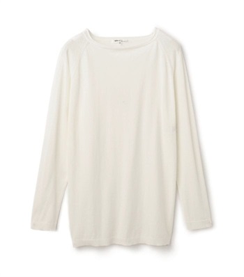ボートネックコットンニット(オフホワイト1-9号)