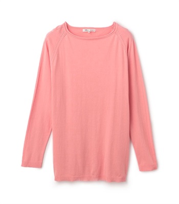 ボートネックコットンニット(ピンク1-9号)