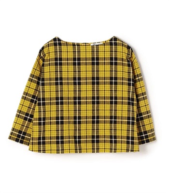 FAMILY SALE】チェック柄ボートネックトップス 49AV.junko shimada 