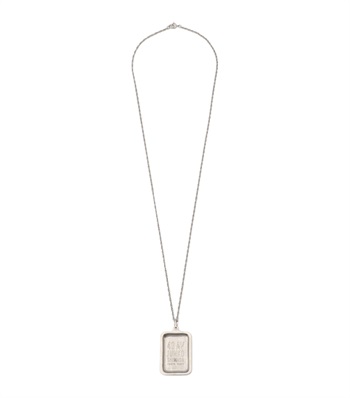 ロゴプレートメタルネックレス(シルバー-00)