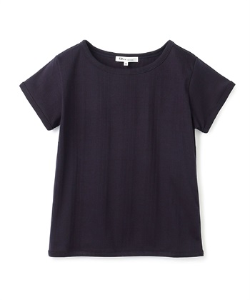 ランダムリブ半袖カットソー(ネイビー-9号)