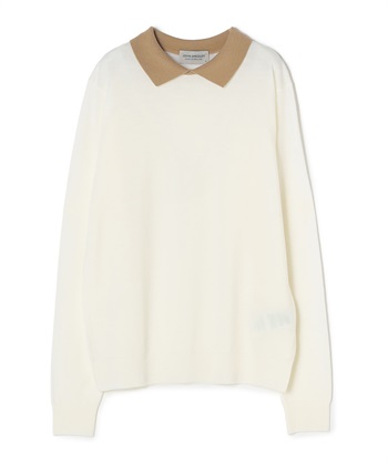 【WEB限定】襟付きニットプルオーバー(オフホワイト-9号)