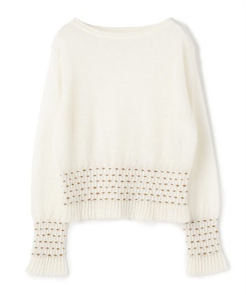 モヘヤニット(オフホワイト-9号)