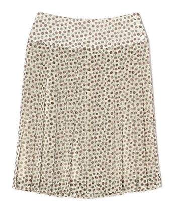 リング柄プリーツスカート(オフホワイト-9号)