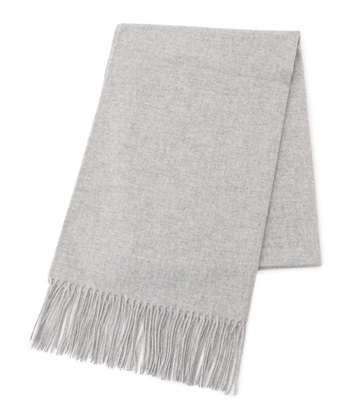 カシミヤソリッドカラーストール(ライトグレー-フリー)