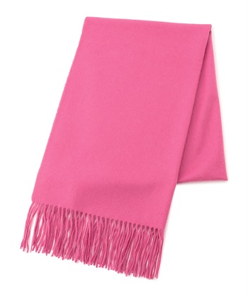 カシミヤソリッドカラーストール(ピンク-フリー)