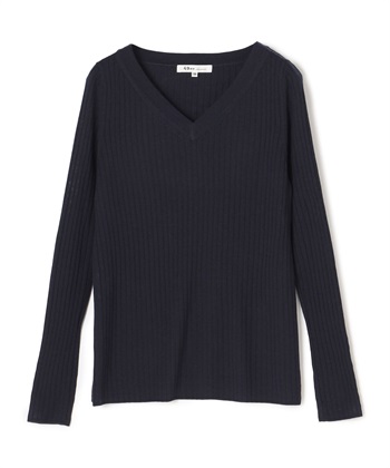 Vネックニットプルオーバー(ネイビー-9号)