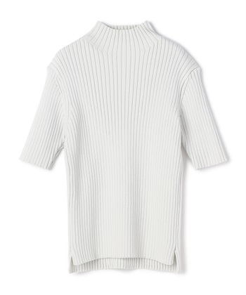 ボトルネック半袖ニット(ブルー-9号)