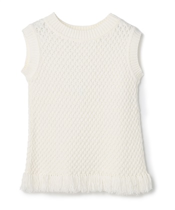 ノースリーブニット(オフホワイト-9号)