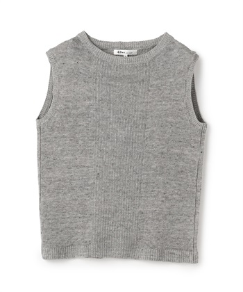 リネンノースリーブニット(グレー-9号)