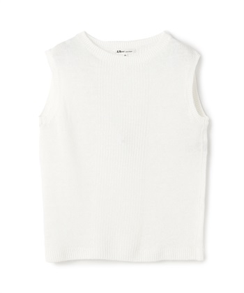 リネンノースリーブニット(オフホワイト-9号)