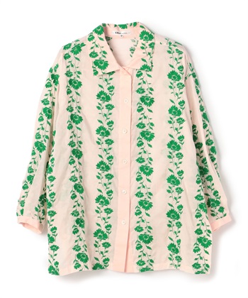 フラワー刺しゅうシャツ(ピンク-9号)