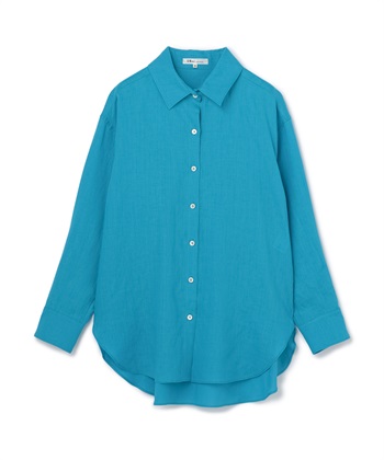 リネン長袖シャツ(ブルー-9号)