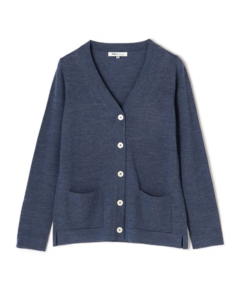 ちりめんじゃこ カーディガン XL ダークブルー YASHIKI - 【24SS】Kusaho Cardigan(SKY BLUE) | Salty