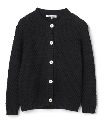 クルーネックカーディガン(ブラック-9号)