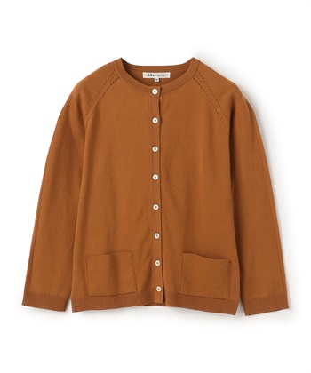 カラーニットカーディガン(レンガ-9号)