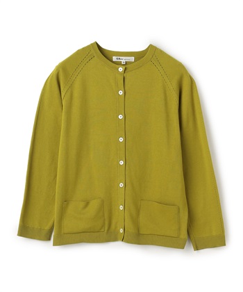 カラーニットカーディガン(カーキ-9号)