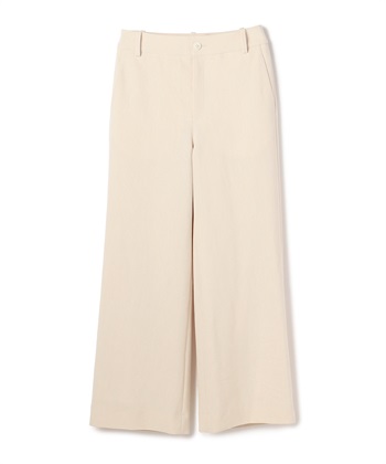 ハードリネンワイドパンツ(ベージュ-9号)