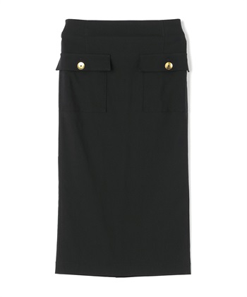ポケットつきタイトスカート(ブラック-7号)